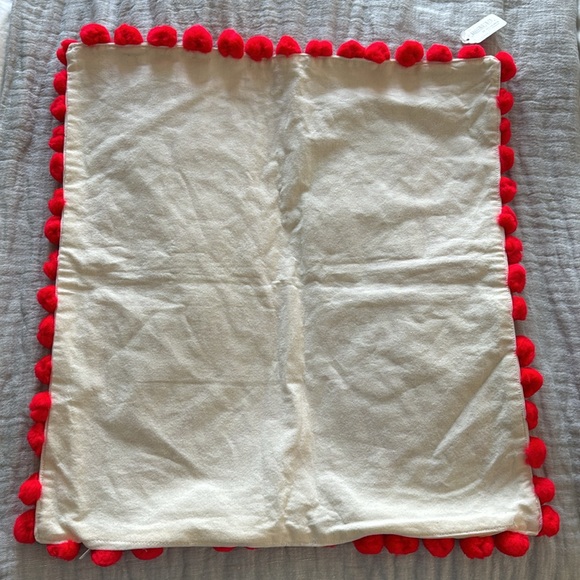 Handmade brand new Red & Cream Mexican Woven Embroidered Pillow  Case - Picture 4 of 4